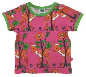 Ny Småfolk pink kortærmet T-shirt str. 56-68