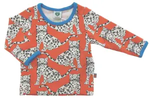 Ny Småfolk orange langærmet bluse