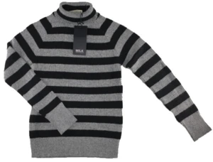 Ny Milk copenhagen grå/sort stribet striktrøje