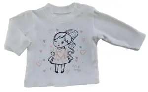 Hvid langærmet bluse str. 68