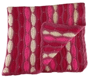 Hjemmehæklet tæppe/barnevogns-tæppe