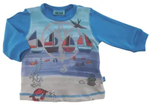 Ny Me Too blå langærmet bluse str. 62