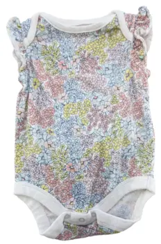 BabyGap hvid blomstret body str. 0-3 mdr