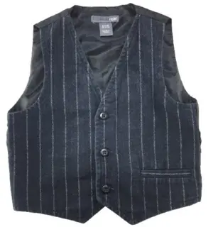 H&M sort vest med lyse striber str. 86