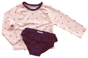 H&M gammelrosa uv-sæt str. 74/80