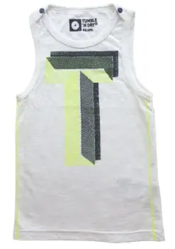 Tumble'n dry hvid ærmeløs T-shirt str. 86