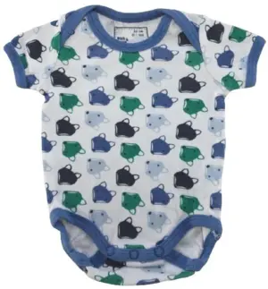 Mads og Mette hvid kortærmet body str. 50