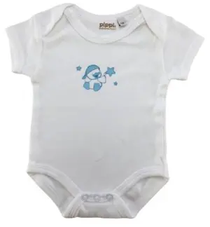 Pippi hvid kortærmet body str. 50