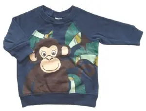 H&M blågrå langærmet sweatshirt str. 68