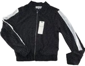Ny Hound sort prikket bomber cardigan str. L