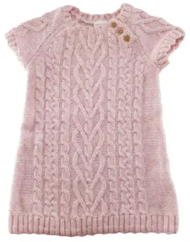 H&M lyserød strikket kjole str. 68