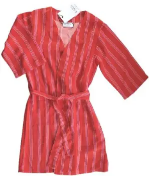 Ny D-xel orangerøde lang cardigan