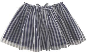 H&M blå/grå stribet tyl nederdel str. 92
