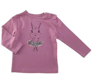 Ny Bjôrna lyselilla langærmet T-shirt str. 62/68