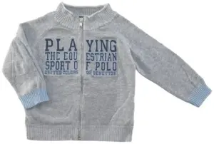 Benetton lysegrå tynd strik cardigan str. 74