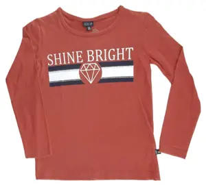 Ny Kids up orangerød T-shirt str.116/122