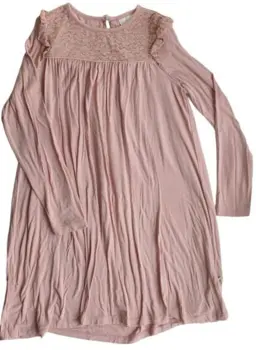 Pomp de lux rosa langærmet kjole str. 140