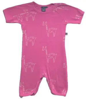 idaT pink kortærmet heldragt str. 80