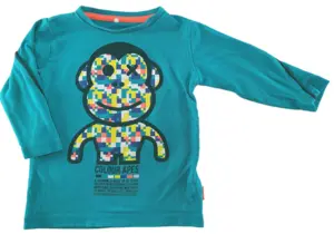 Name it turkisblå langærmet bluse str. 74