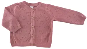 H&M mørk pudderfarvet strikket cardigan str. 74