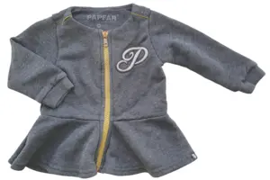 Papfars kids grå sweat bluse-kjole str. 9M
