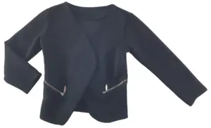 Fin sort blød jakke str. 104-110