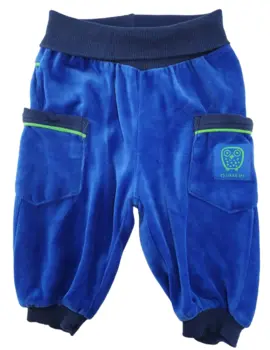 Ej sikke lej blå velour bukser str. 68