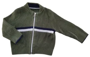 Olivengrøn strikket cardigan str. 68