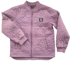 Hummel mørk pudderfarvet termojakke str. 128