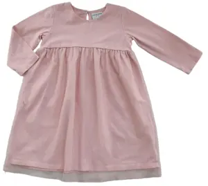 Friends pudderfarvet langærmet kjole str. 92