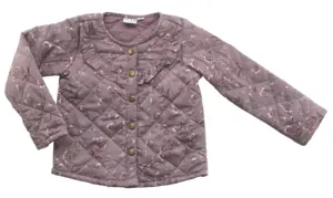 Ny VRS lilla småblomstret termojakke str. 98-104