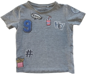 Name it lysegrå kortærmet T-shirt str. 80
