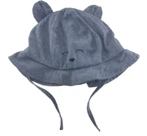 Melton blå denim-look  bøllehat str. 53 cm