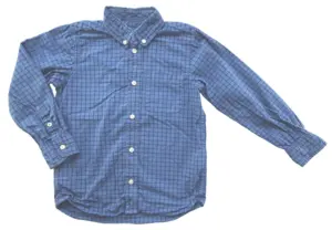 H&M blåternet langærmet skjorte str. 116