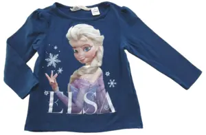 H&M mørkeblå tynd langærmet T-shirt str. 92