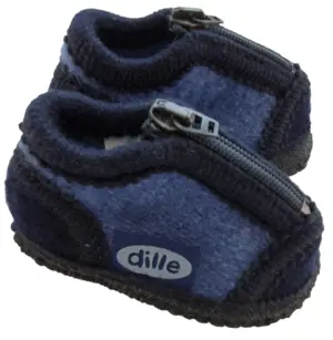 Dille blå uld hjemmesko str. 18