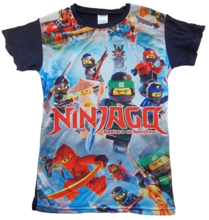 Mørkeblå kortærmet T-shirt str. 134-140