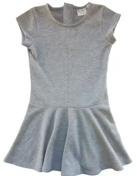 Name it lysegrå kortærmet sweat-kjole str. 110