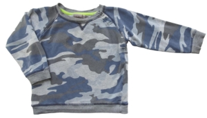 Petit grå kamuflagefarvet sweatshirt str. 98