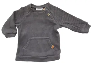 Lil' Atelier grå kraftig bluse str. 62