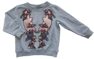 Petit lysegrå langærmet sweatshirt str. 104