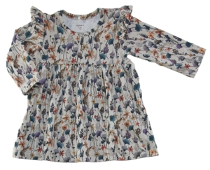 Name it flot beige blomstret kjole str. 74