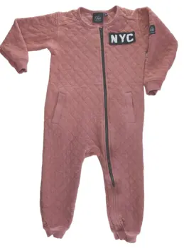 Petit mørk pudderfarvet sweat-heldragt str. 86