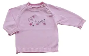 Esprit lyserød finstrikket trøje str. 56