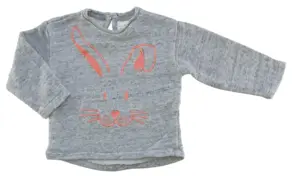 Zara babygirl lysegrå sweat bluse str. 80