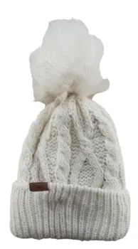 H&M råhvid tyk tophue str. 110-128