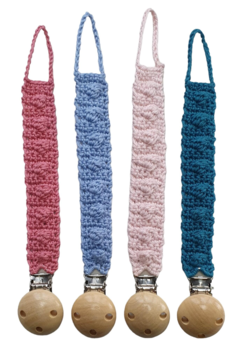 Nye hæklede suttekæder med en hæklet strop