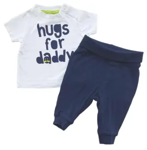H&M bukser og Baby club hvid T-shirt str. 56
