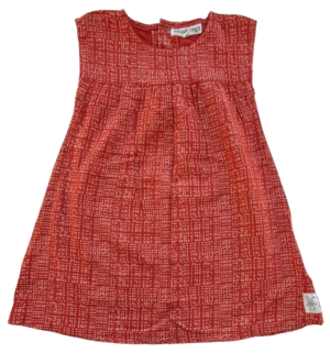 Small Rags orangerød mønstret kjole str. 92