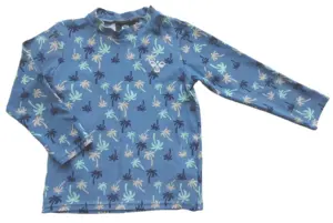 Hummel blågrå langærmet UV-bluse str. 86